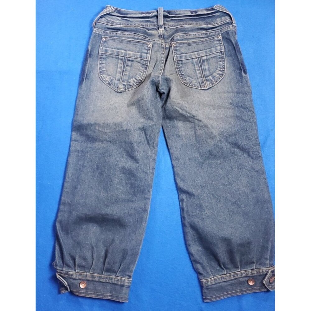 Vintage GLO Jeans Size 3 Juniors Capri Classic Quality Denim Cuffed Retro - Picture 5 of 16